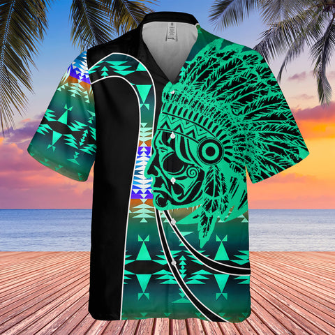 Powwow StoreGBHW000587 Tribe Design Native American Hawaiian Shirt 3D