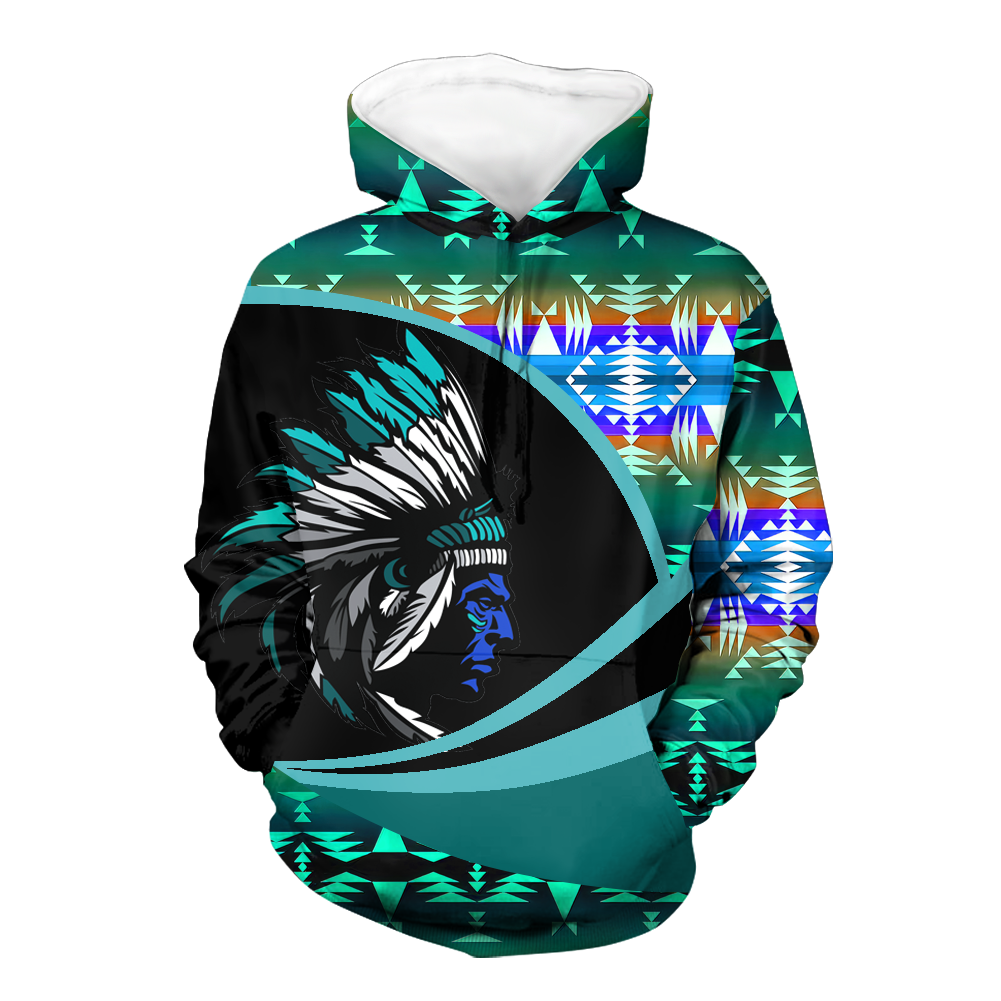 Powwow StoreHD0011514 Pattern Native Pride 3D Hoodie