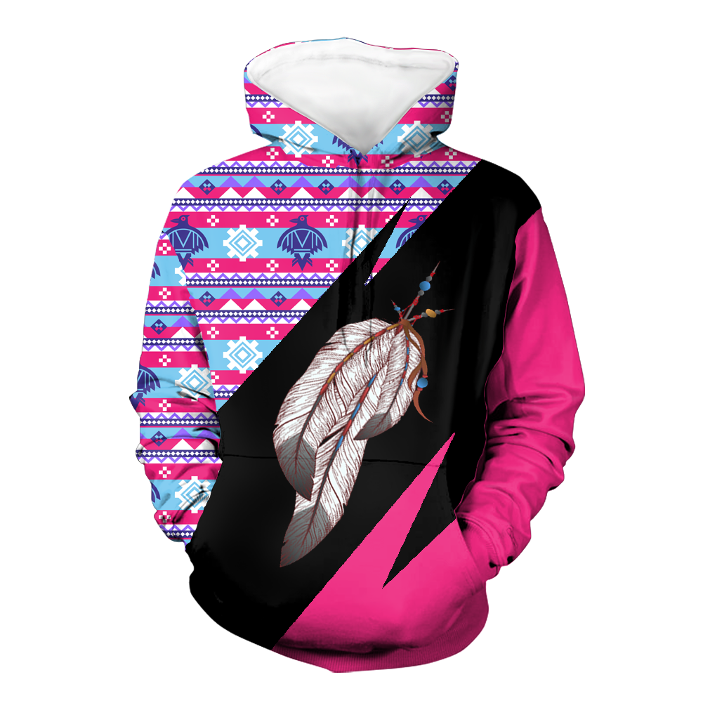 Powwow StoreHD0012173 Pattern Native Pride 3D Hoodie