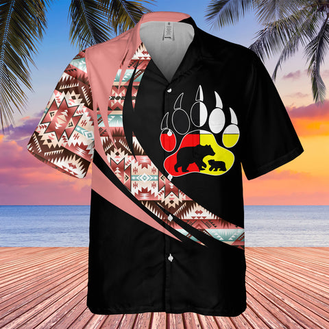 GB-HW000874 Tribe Design Native American Hawaiian Shirt 3D