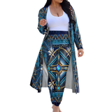 Powwow StoreGBNAT00083 Tribe Design Native American Cardigan Coat Long Pant Set