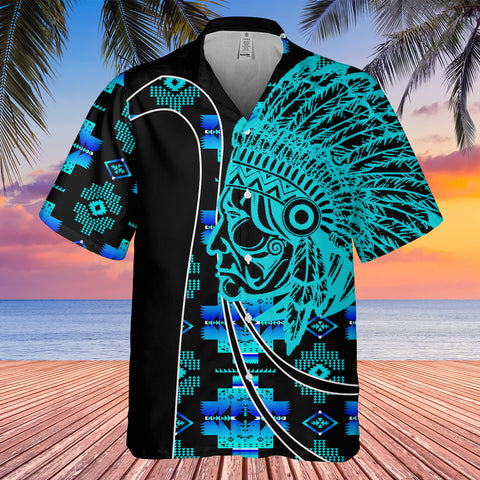 Powwow StoreGBHW000597 Tribe Design Native American Hawaiian Shirt 3D