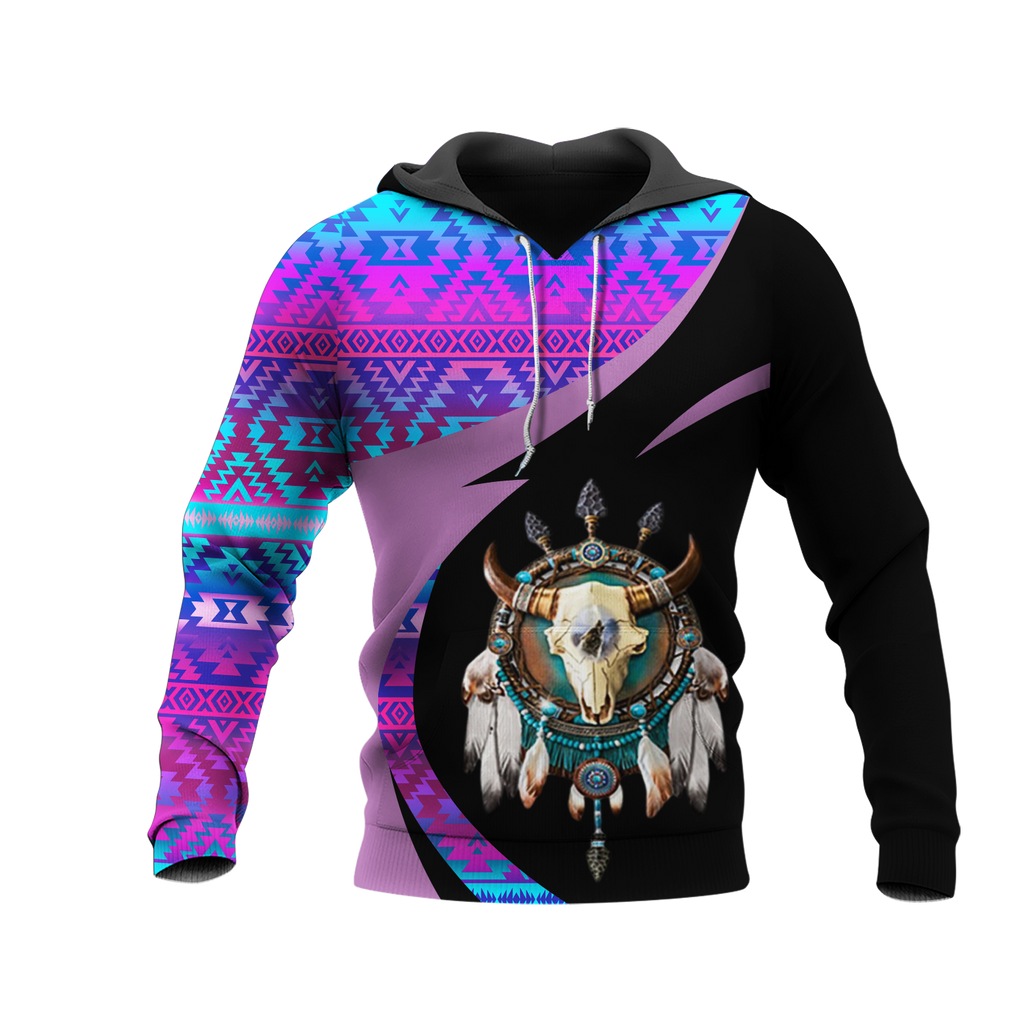 Powwow StoreHD0011311 Pattern Native Pride 3D Hoodie