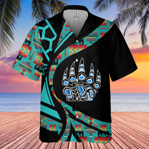 Powwow StoreGBHW001089 Tribe Design Native American Hawaiian Shirt 3D