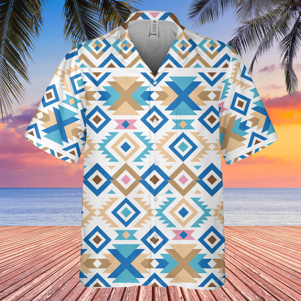 Powwow StoreGBHW000603 Tribe Design Native American Hawaiian Shirt 3D