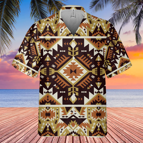 GB-HW000600 Tribe Design Native American Hawaiian Shirt 3D