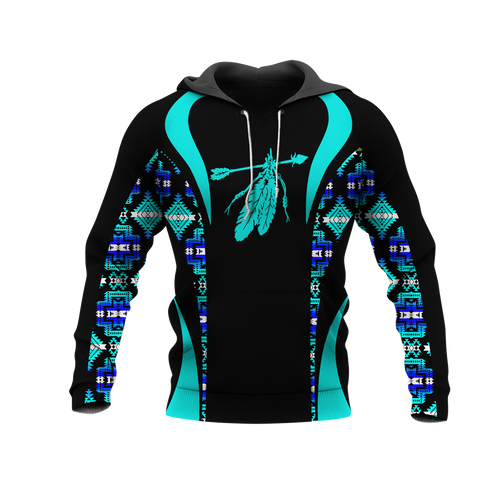 Powwow StoreHD0011576 Pattern Native Pride 3D Hoodie