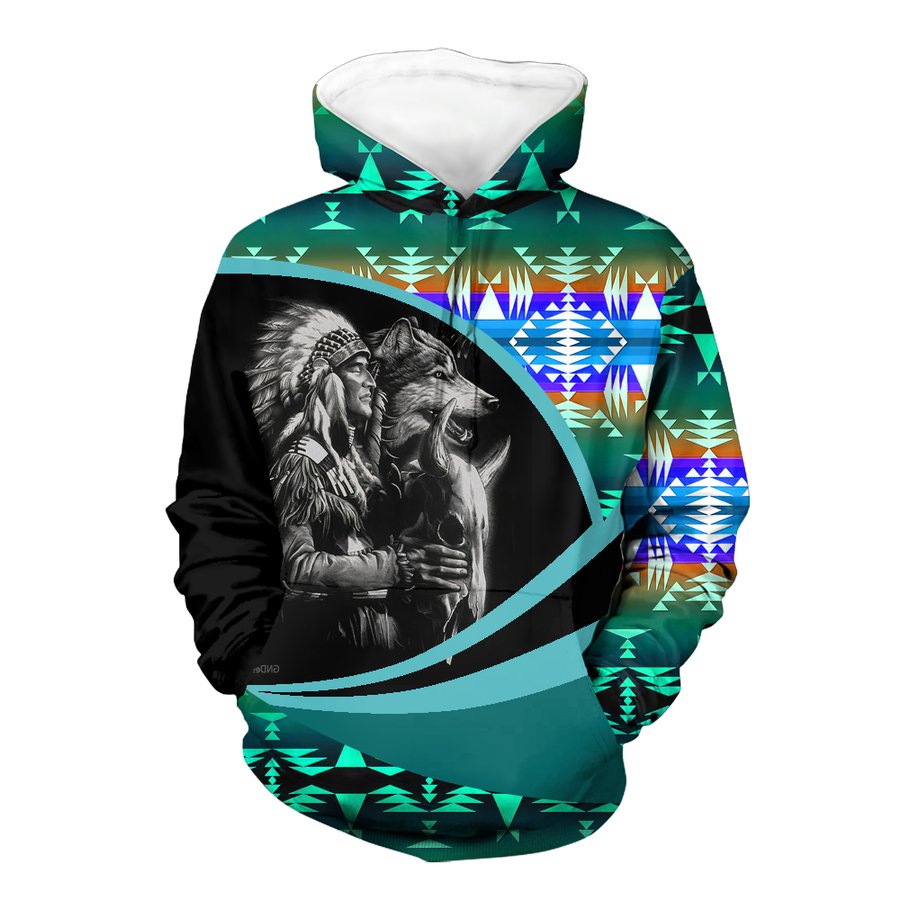 Powwow StoreHD0011513 Pattern Native Pride 3D Hoodie