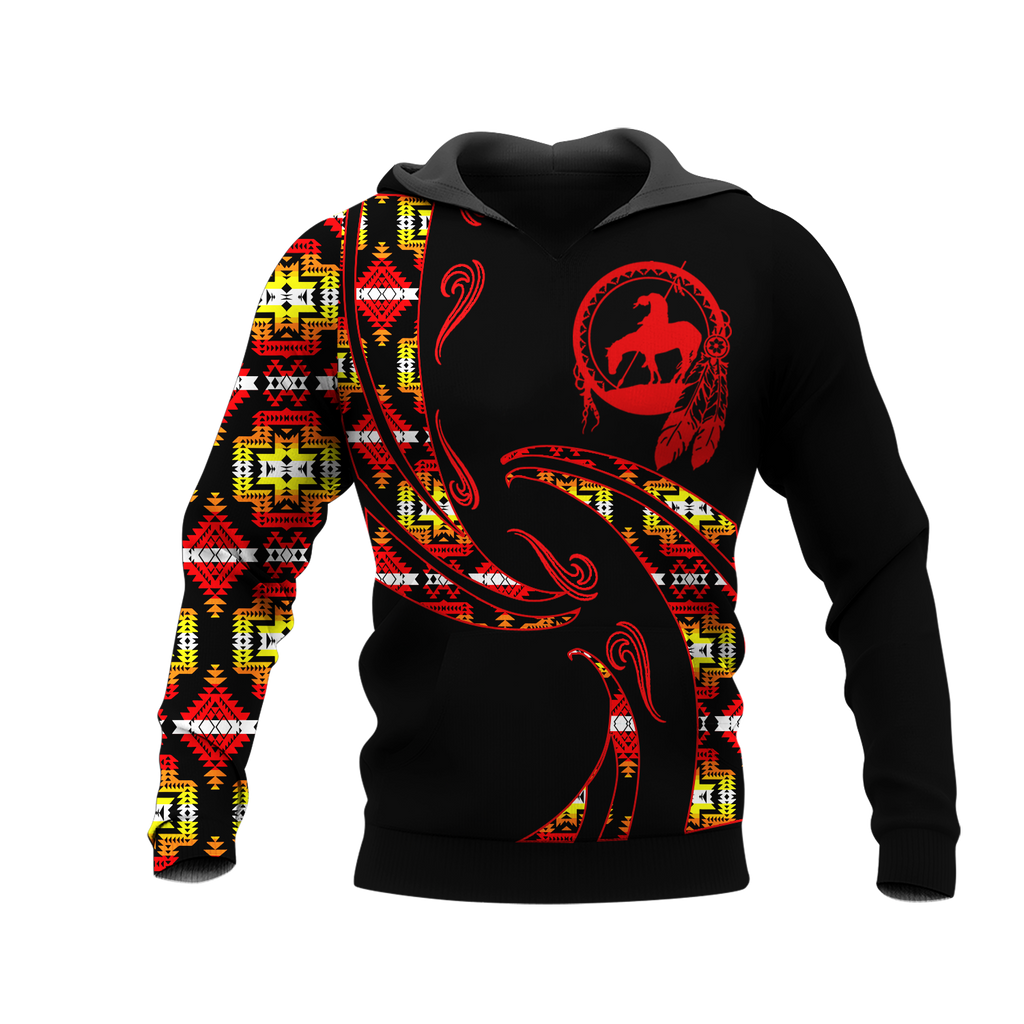 Powwow StoreHD0012394 Pattern Native Pride 3D Hoodie