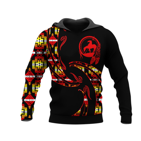 Powwow StoreHD0012394 Pattern Native Pride 3D Hoodie