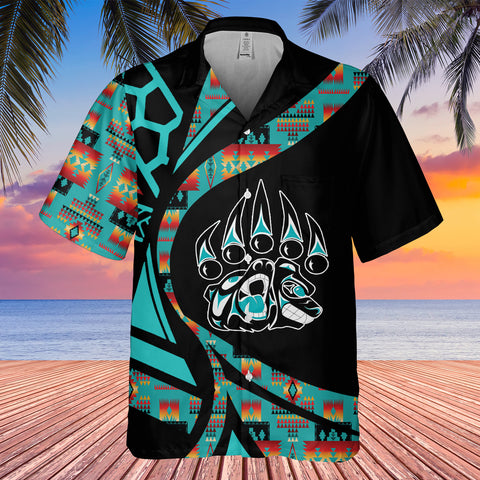 Powwow StoreGBHW001090 Tribe Design Native American Hawaiian Shirt 3D