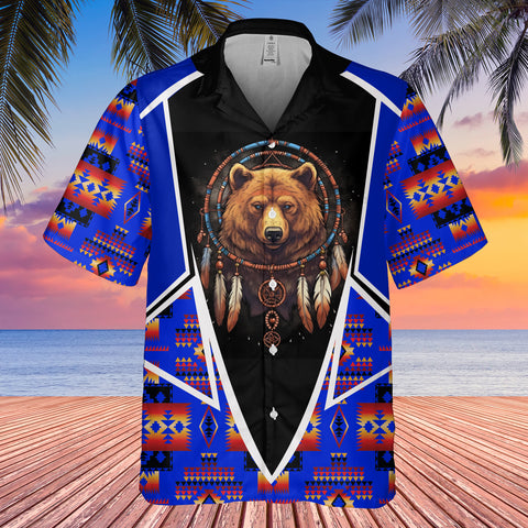 Powwow StoreGBHW000610 Tribe Design Native American Hawaiian Shirt 3D