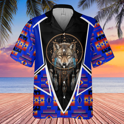 Powwow StoreGBHW000611 Tribe Design Native American Hawaiian Shirt 3D