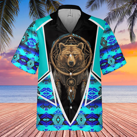 Powwow StoreGBHW000615 Tribe Design Native American Hawaiian Shirt 3D