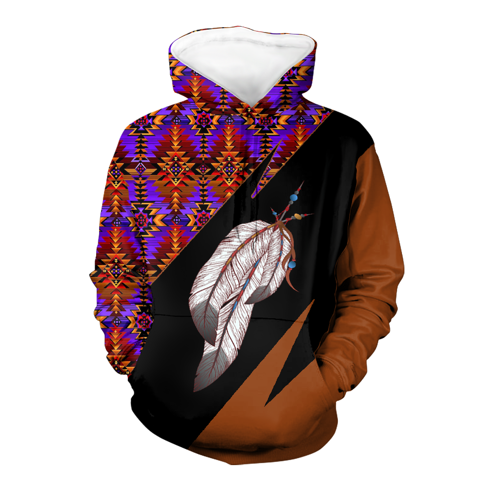 Powwow StoreHD0012176 Pattern Native Pride 3D Hoodie