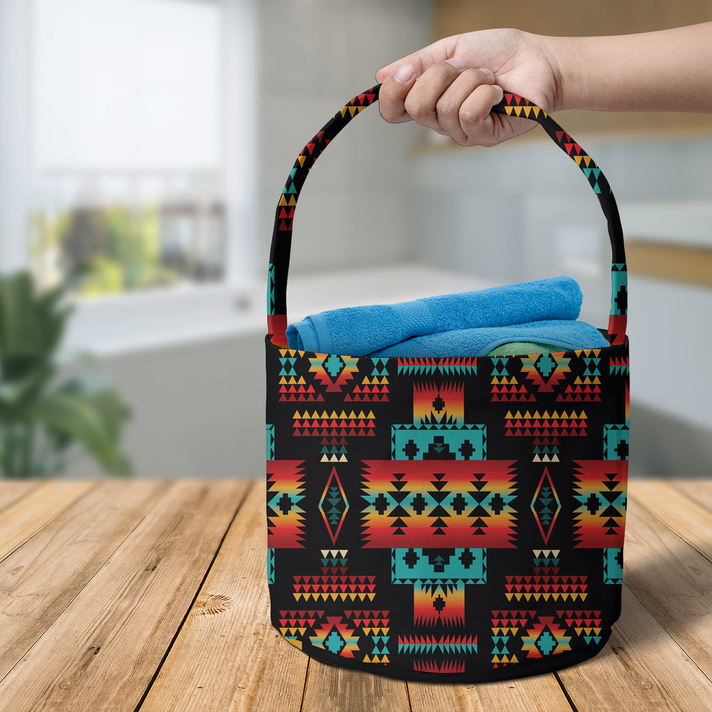 Powwow StoreGBNAT0004602 Pattern Native Fabric Basket