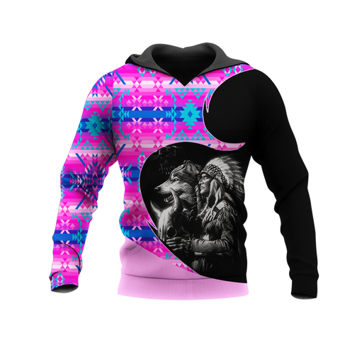 Powwow StoreHD0011201 Pattern Native Pride 3D Hoodie