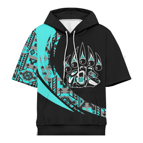 Powwow StoreHD0012355 Pattern Native Pride 3D Short  Hoodie