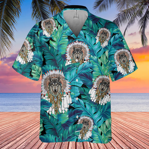 GB-HW001002 Tribe Design Native American Hawaiian Shirt 3D