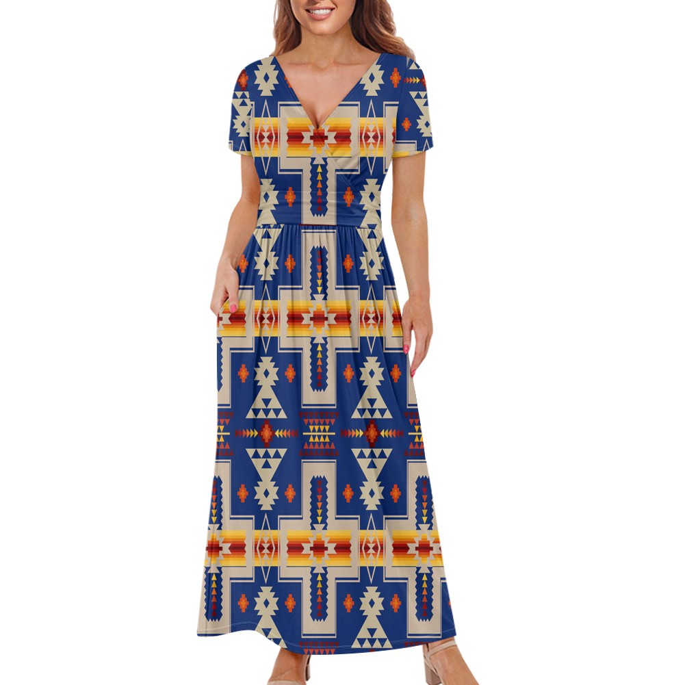 Powwow StoreGBNAT0006204 Pattern Native Ladies Dress