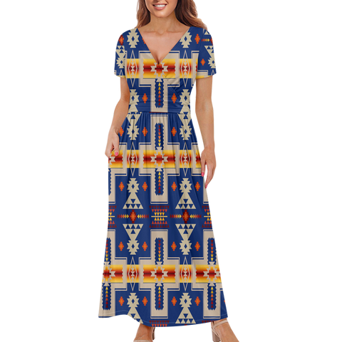 Powwow StoreGBNAT0006204 Pattern Native Ladies Dress