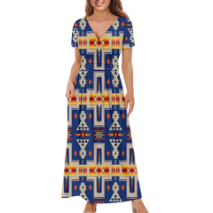Powwow StoreGBNAT0006204 Pattern Native Ladies Dress