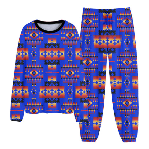 GB-NAT00046-06 Pattern Native American Unisex Thicken Pajama Suit
