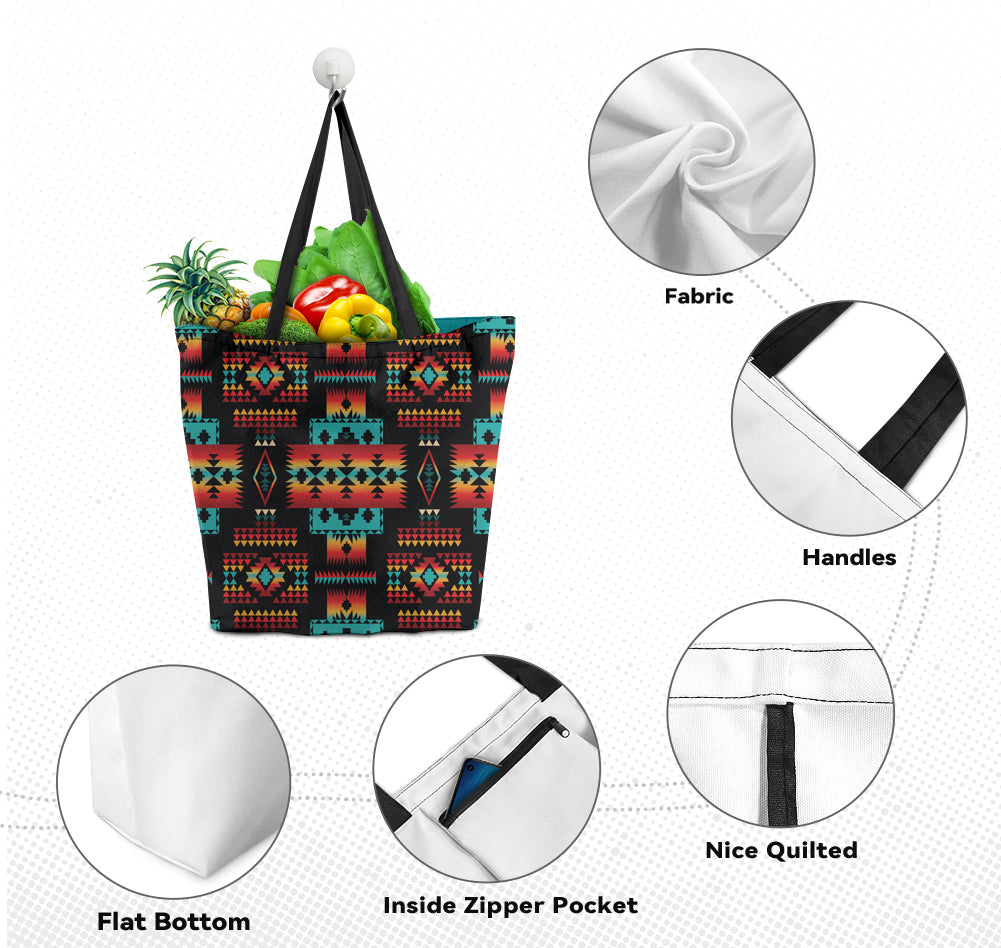 Powwow Storegb nat00046 02 pattern tribe canvas shopping bag