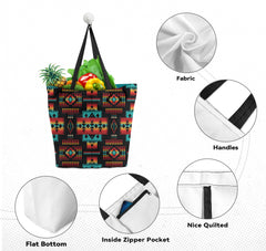 Powwow Storegb nat00046 02 pattern tribe canvas shopping bag