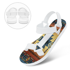 Powwow StoreGBNAT00057 Pattern Native American Open Toes Sandals