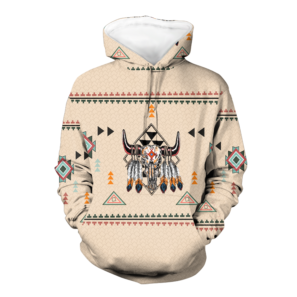 GB-NAT00082 Pride Bison Native 3D Hoodie