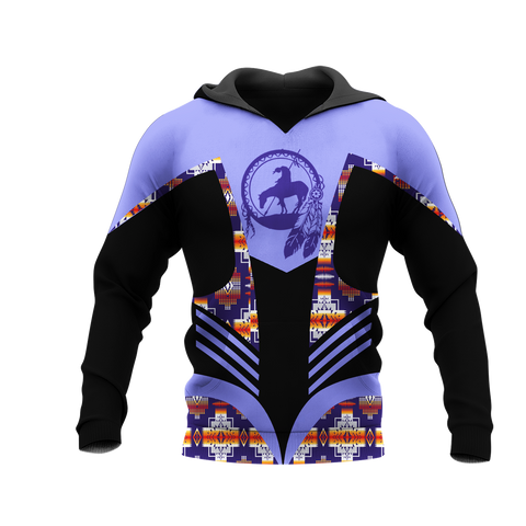 Powwow StoreHD001165 Pattern Native Pride 3D Hoodie