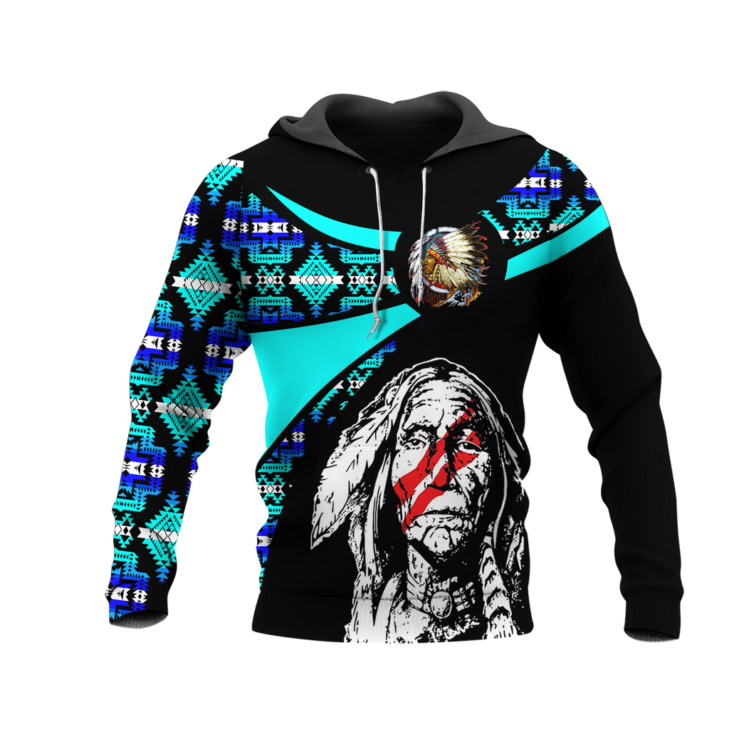 Powwow StoreHD000806 Pattern Native Pride 3D Hoodie