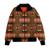 Powwow StoreGBNAT0004608 Pattern Native American Unisex Knitted Fleece Lapel Outwear