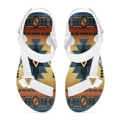 Powwow Storegb nat00057 pattern native american open toes sandals