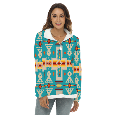 Copy of GB-NAT00062-05 Native American Women's Borg Fleece Sweatshirt
