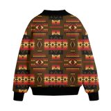 GB-NAT00046-08 Pattern Native American Unisex Knitted Fleece Lapel Outwear