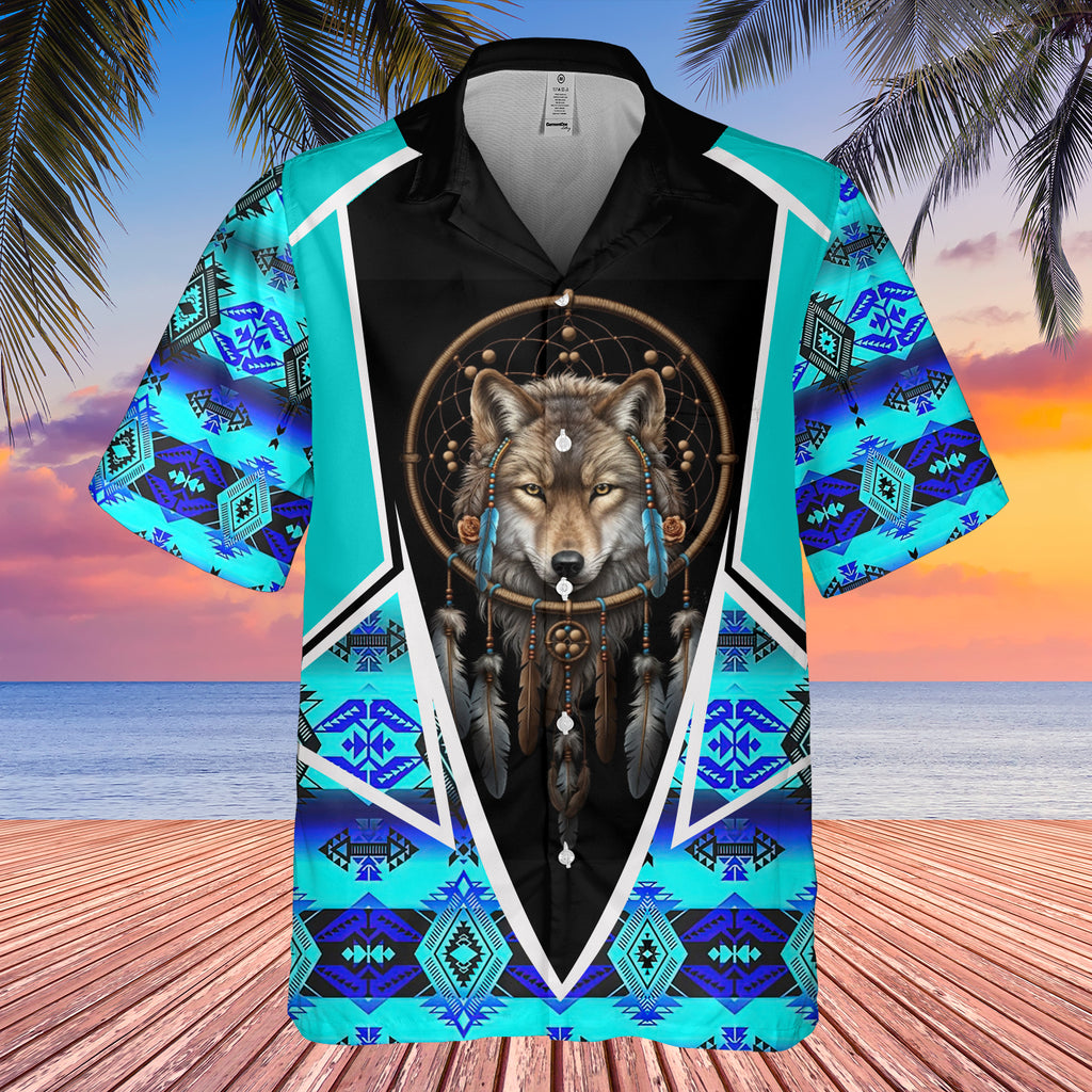 Powwow StoreGBHW000618 Tribe Design Native American Hawaiian Shirt 3D