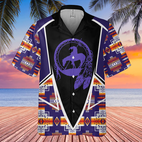 Powwow StoreGBHW000620 Tribe Design Native American Hawaiian Shirt 3D