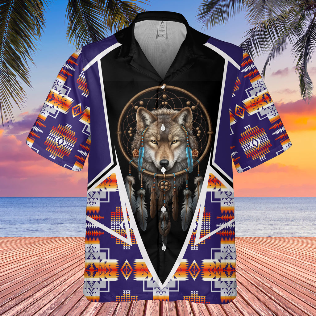 Powwow StoreGBHW000624 Tribe Design Native American Hawaiian Shirt 3D