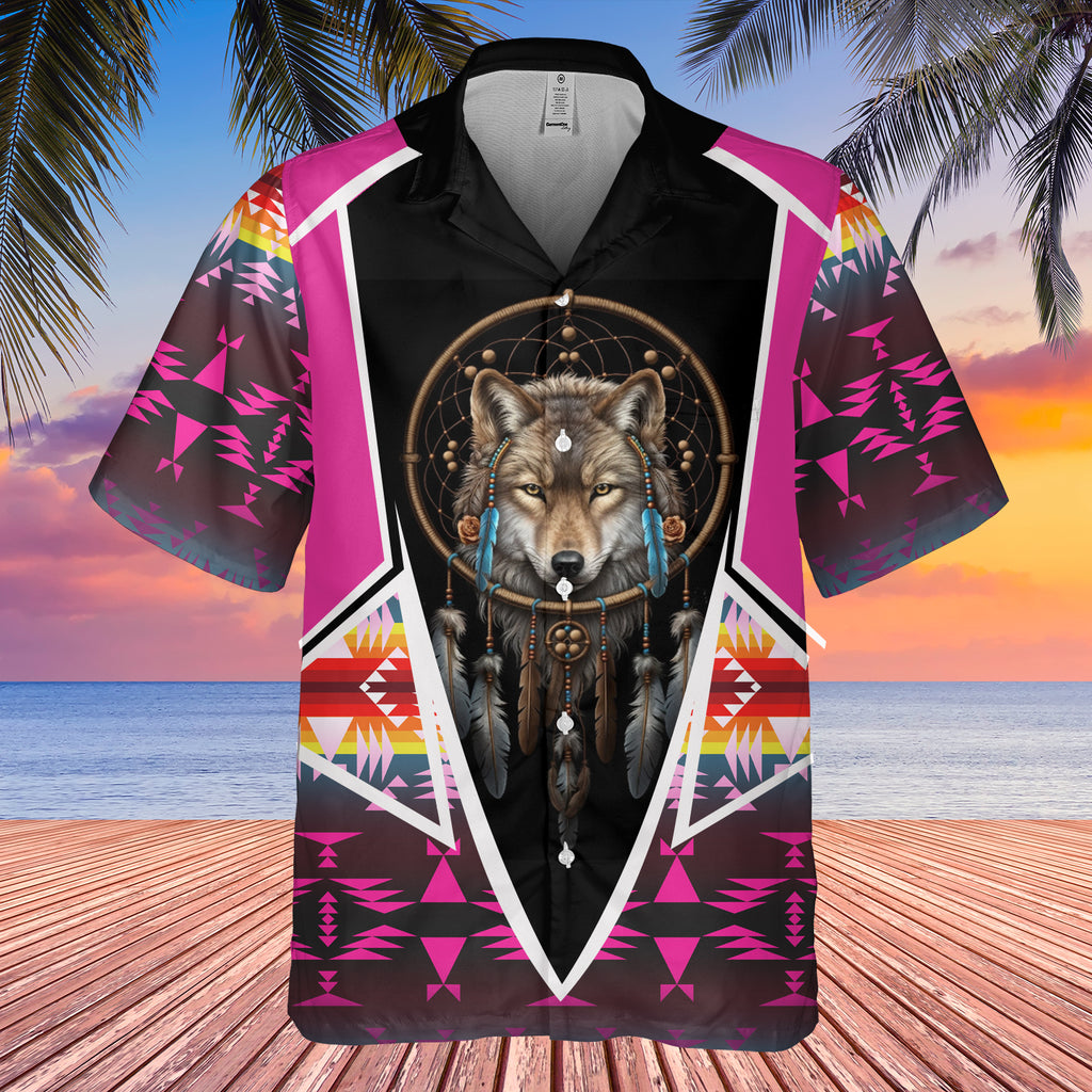 Powwow StoreGBHW000625 Tribe Design Native American Hawaiian Shirt 3D