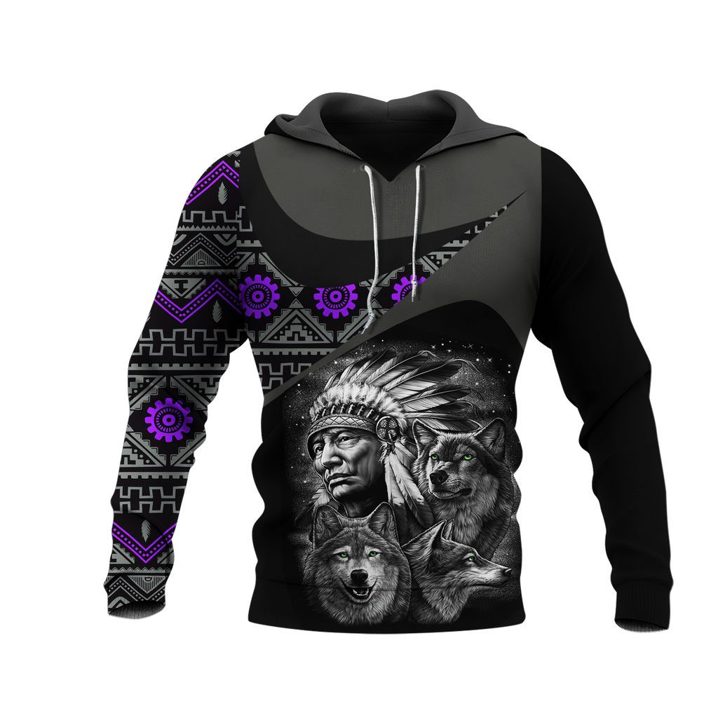 Powwow StoreHD0011447 Pattern Native Pride 3D Hoodie