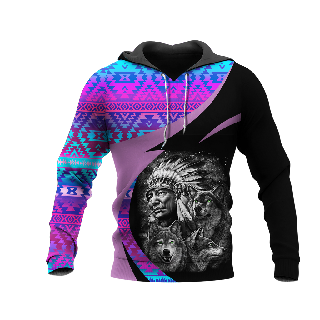 Powwow StoreHD0011314 Pattern Native Pride 3D Hoodie