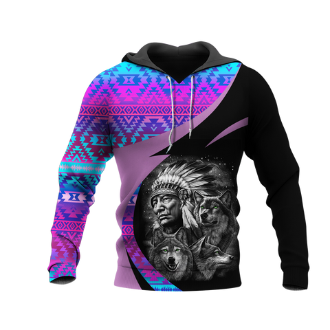 Powwow StoreHD0011314 Pattern Native Pride 3D Hoodie