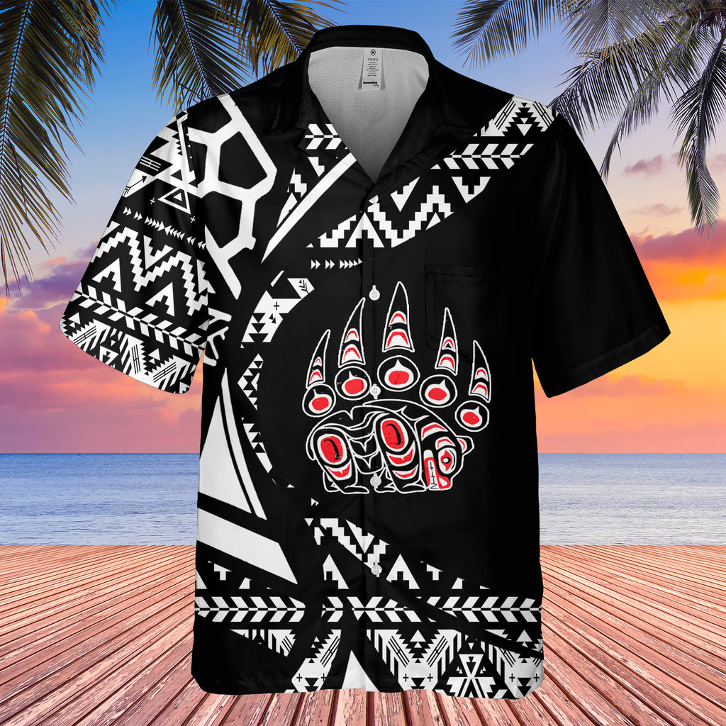 Powwow StoreGBHW001094 Tribe Design Native American Hawaiian Shirt 3D