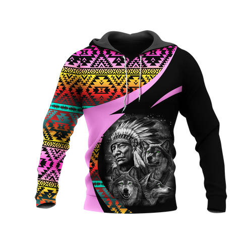 Powwow StoreHD0011315 Pattern Native Pride 3D Hoodie