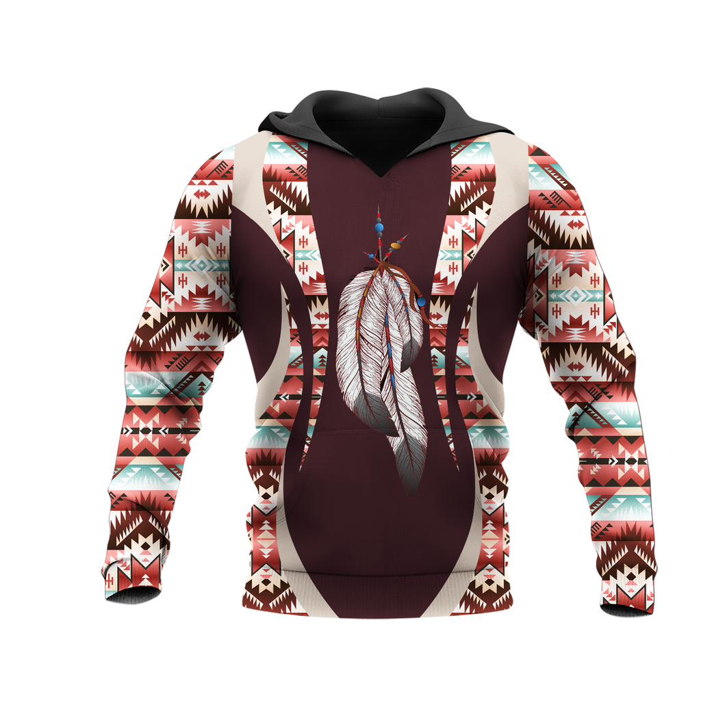 Powwow StoreHD0012194 Pattern Native Pride 3D Hoodie