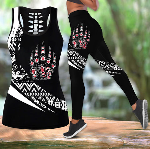 Powwow StoreCOMB2066 Pattern  Native Hollow Tank Top And Legging Sets