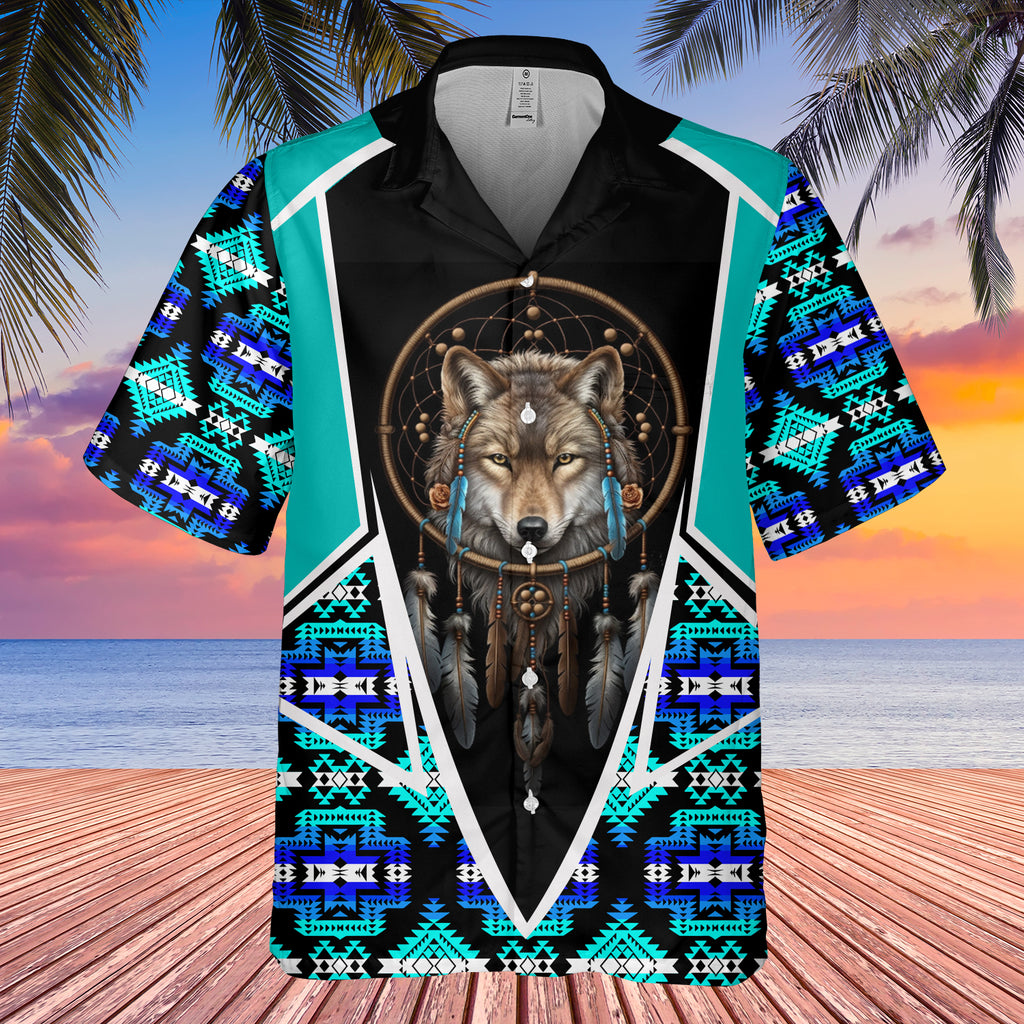 Powwow StoreGBHW000637 Tribe Design Native American Hawaiian Shirt 3D