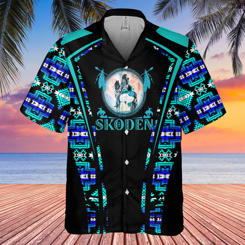 GB-HW000646 Tribe Design Native American Hawaiian Shirt 3D